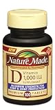 Nature Made Maximum Strength Vitamin D Supplement Tablets for Bone & Joint Protection, 1000 I.U., 100-Count Bottles (Pack of 3)
