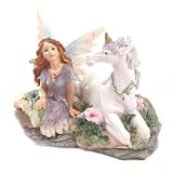 Outdoor Living : Fairy Lying with Unicorn