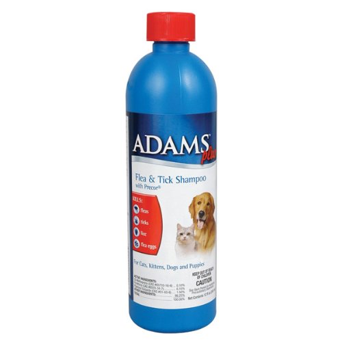 Adams Plus Flea & Tick Shampoo with IGR for Cats and Dogs, 12 oz