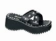 2 1/2 Inch Cute Gothic Sandals Skull Print And Studs Punk Shoes Demonia Black