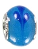 Quiges Beads Charms Murano Glass-Silver