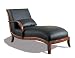 Park Avenue Collection in a Gorgeous 100% Black Leather Chaise Lounger By Coaster Furniture