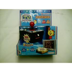Wireless 2-piece Set Ms Pac-man Plug and Play Tv Games with 7 Games by Namco