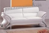 Contemporary Modern Gorgeous White Leather Sofa