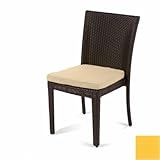IMAGE OF Senna Dining Chair Fabric: Sunflower Yellow, Color: Expresso