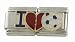 SilverBin Enamel Paint I Heart Soccer Stainless Steel Italian Charm Link