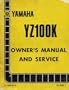 Yamaha YZ100K Owner's Manual and Service