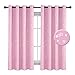 H.VERSAILTEX Glitter Stars Pattern Home Fashion Sleep-Enhancing Thermal Insulated Ring Top Blackout Window Curtains/Drapes for Bedroom, 1 Panel, W52 x L63 inch