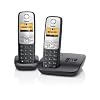Gigaset  A400A Duo T�l�phone sans fil DECT/GAP avec R�pondeur + combine suppl�mentaire Argent/Noir
