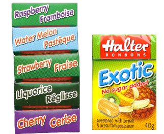 Halter - Exotic Fruit Candies - Sugar Free - 40 G by Halter Bonbons