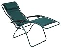 Lafuma 40480 RSX La Napoule Padded Recliner Lounge Chair, Green