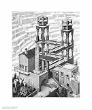 Waterfall, Art Poster by M.C. Escher