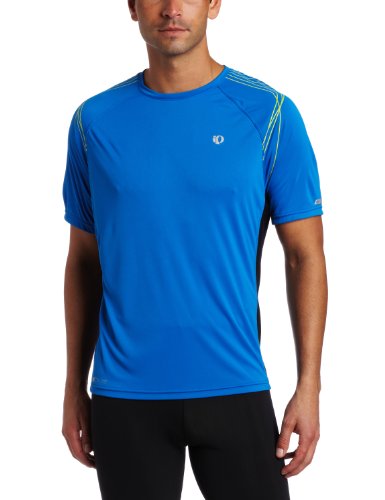Pearl Izumi Men's Infinity Intercool Short Sleeve Shirt, True Blue/Lime, Large