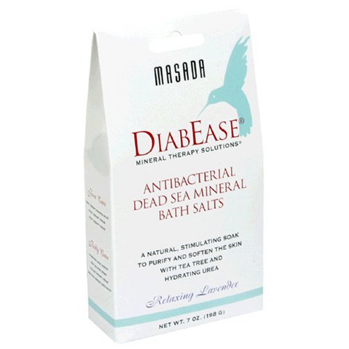 Masada DiabEase Antibacterial Dead Sea Mineral Bath Salts, Relaxing Lavender, 7 oz (198 g)... by DiabEase