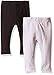 The Children's Place Baby Toddler Girls' Leggings, Black/Grey 48297 (Pack of 2), 5T