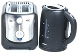 Krups Expert Twin Pack Kettle & Toaster Set Black & Chrome