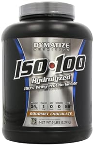 Dymatize Nutrition ISO 100, Whey Protein Powder, Gourmet Chocolate, 5 Pound
