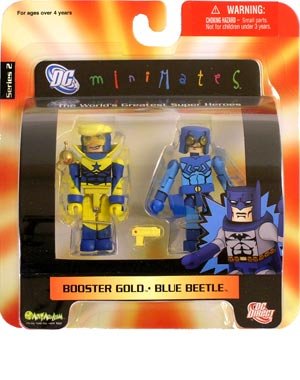  DC Universe MiniMates Wave 2 Booster Gold and Blue Beetle