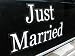 White Just Married Car/Window Sticker