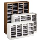 Safco 9321GR Wood E-Z Stor Literature Organizer, 36 Compartments, Gray cabinetry