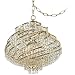 Lyric Gold and Crystal 15 1/2 Wide Plug-in Swag Chandelier