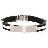 Stainless Steel And Rubber Bracelet by Bucasi