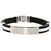 Stainless Steel And Rubber Bracelet