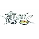T-fal C811SA Elegance Stainless Steel Cookware Set, 10-Piece, Silver