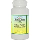 Alternative Health & Herbs Remedies White Willow Bark Capsules, 240-Count Bottle