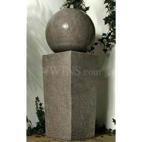 Large Globe Pillar Garden Fountain 52 Indoor and Outdoor from Garden Fountains