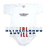 Baby Bodysuit White  Flag Netherlands Antilles  Country