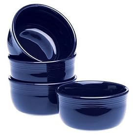 Fiesta Cobalt 849 Gusto Bowls, Set of 4 by Fiestaware