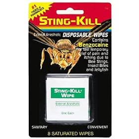Sting-Kill Wipes (8 wipes card) by