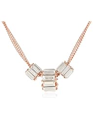 Betsey Johnson "Iconic Baguette" Crystal Baguette Rondelle Necklace, 19"