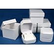 4 White Leather Earring & Pendant Jewelry Gift Boxes