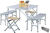 Aluminum Picnic Camping Table with 2 Benches 2 Stools TA-8110