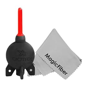 Giottos AA1920 Small Rocket Air Blaster (5.3) with Premium MagicFiber Microfiber Lens Cleaning Cloth