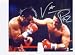 VINNY PAZ (PAZIENZA) AUTOGRAPHED 8X10 BOXING PHOTO LANDING BIG RIGHT TO ROBERTO DURAN (BOXING)