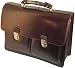 Bugatti Messina Brown Italian Leather Briefcase Laptop