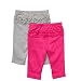 Carters Girls Newborn-12 Months 2-Pack Ruffle Pants (6 Months, Fuschia/Grey)
