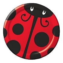 Ladybug Party Supplies 7" Cake/dessert Plates (10)