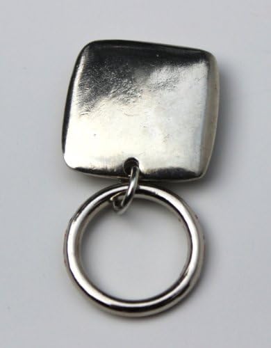 Unisex Square Silver Pewter Design - Smart Pin Magnetic Eyeglass Keeper Pin Badge Holder Brooch with Jewelry Bag and Made in USA (23)