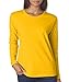 Gildan Heavy Cotton Ladies Missy Fit Long-Sleeve T-Shirt, Large, GOLD
