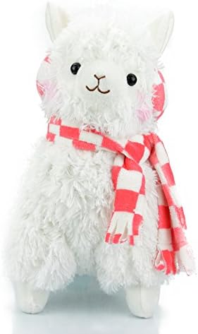 Mwfshop 15" Kids Plush Alpaca Vicugna Pacos LLama Arpakasso Alpacasso Cute Soft Stuffed Animals Cushion Toy Doll White