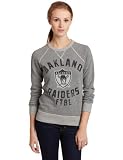 NFL Women's Oakland Raiders Heather Vintage French Terry Raglan (Grey Heather, Large)