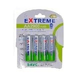 EXTREME 2900 mAh AA (LR06) Ni-MH RECHARGEABLE BATTERIES (4 PACK)