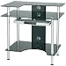 DSK4 SC - Small Corner Black Glass Computer Desk