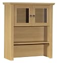 Manchester Hutch With 2 Glass Doors in Golden Oak Finish By Bestar Furniture