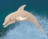 Puzzled Bottle Nose Dolphin Lr 3D Natural Wood Puzzle