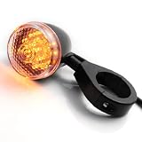 41MM Clamp Black Style Cruiser Chopper Clamp Front Bar LED Turn Signals Light For... by Astra Security
